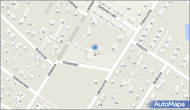 Łomianki, Fabryczna, 46, mapa Łomianki