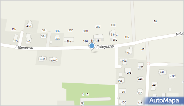 Łoziska, Fabryczna, 101e, mapa Łoziska