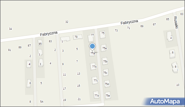 Łoziska, Fabryczna, 77a, mapa Łoziska
