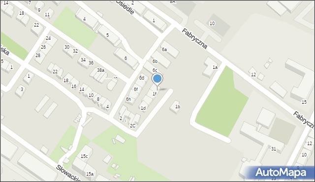 Lubań, Fabryczna Osiedle, 1g, mapa Lubań