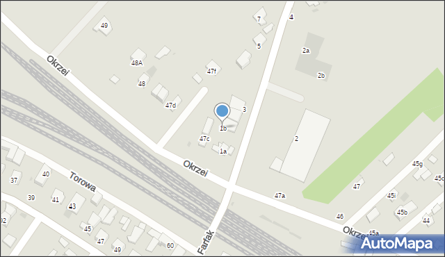 Łuków, Farfak, 1b, mapa Łuków