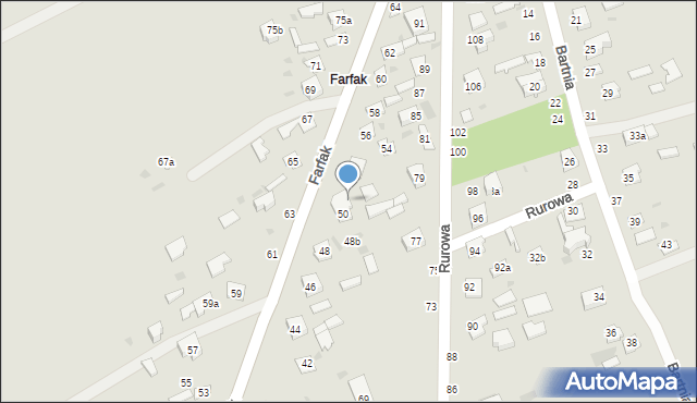 Łuków, Farfak, 50a, mapa Łuków