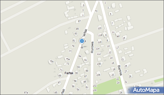 Łuków, Farfak, 66, mapa Łuków
