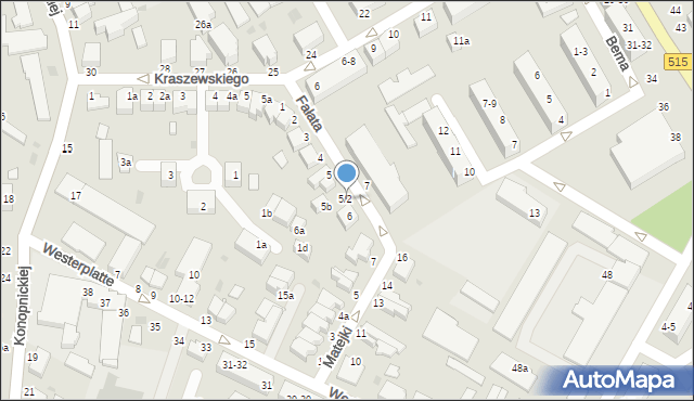 Malbork, Fałata Jana, 5/2, mapa Malborka