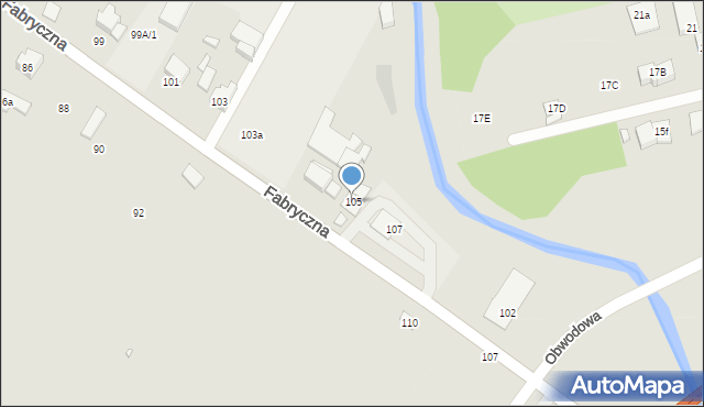 Marki, Fabryczna, 105, mapa Marki