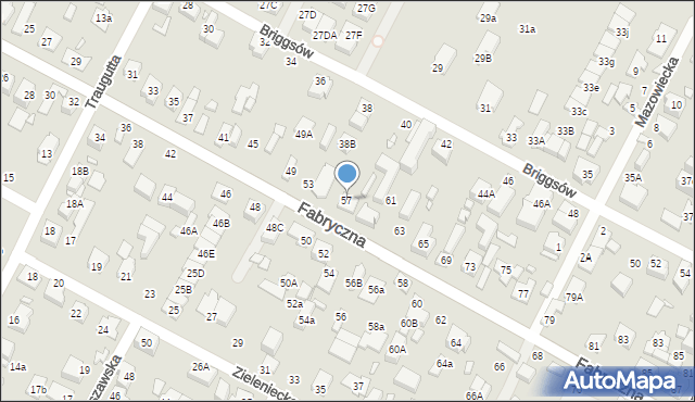 Marki, Fabryczna, 57, mapa Marki