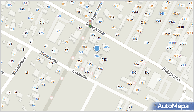 Marki, Fabryczna, 78C, mapa Marki