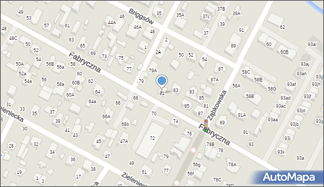 Marki, Fabryczna, 81, mapa Marki