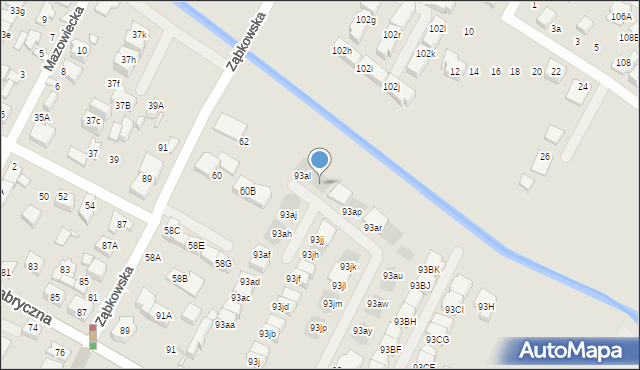 Marki, Fabryczna, 93am, mapa Marki