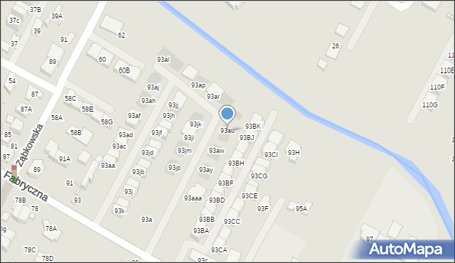 Marki, Fabryczna, 93au, mapa Marki