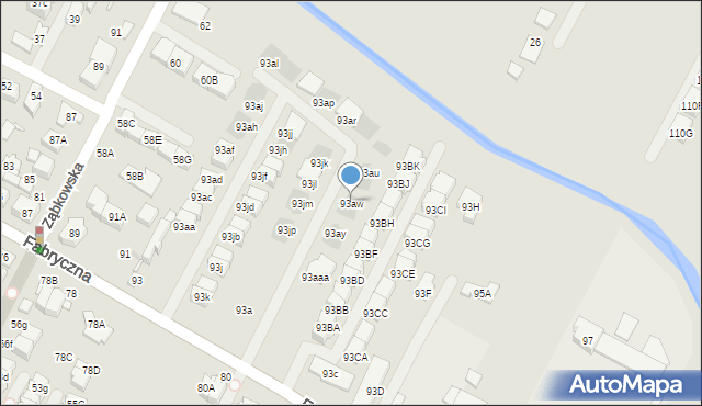Marki, Fabryczna, 93aw, mapa Marki