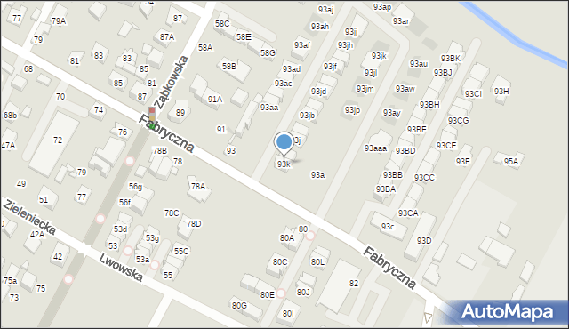 Marki, Fabryczna, 93k, mapa Marki