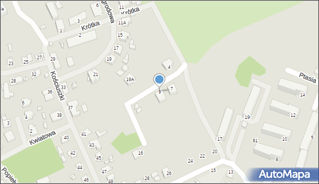 Mikołajki, Fasolkowa, 9, mapa Mikołajki