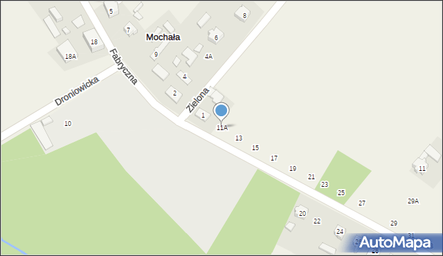Mochała, Fabryczna, 11A, mapa Mochała