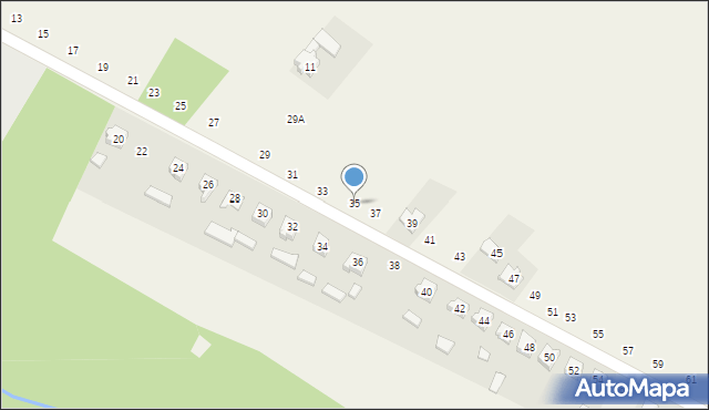 Mochała, Fabryczna, 35, mapa Mochała