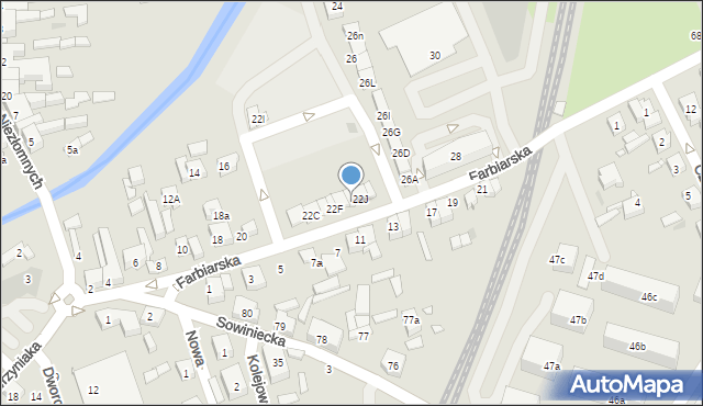 Mosina, Farbiarska, 22I, mapa Mosina