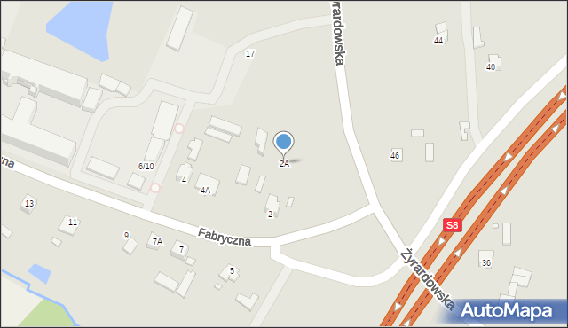 Mszczonów, Fabryczna, 2A, mapa Mszczonów