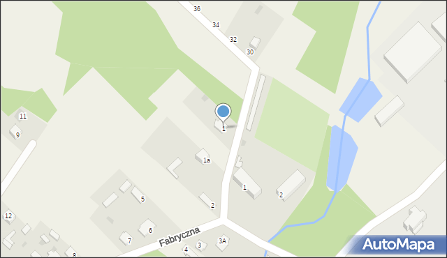 Nieświń, Fabryczna, 1, mapa Nieświń