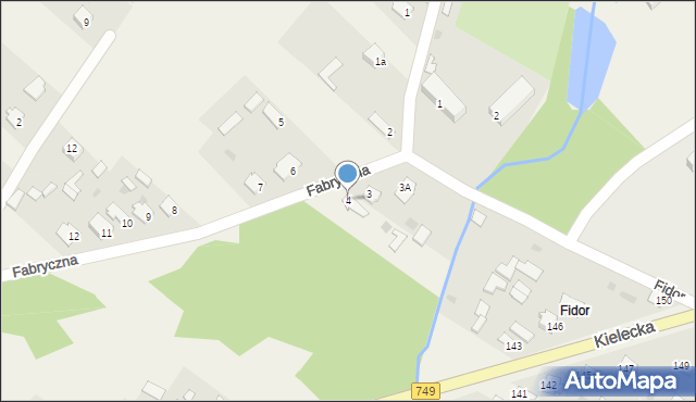 Nieświń, Fabryczna, 4, mapa Nieświń