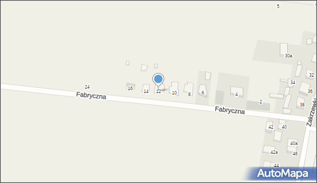 Ociąż, Fabryczna, 12, mapa Ociąż