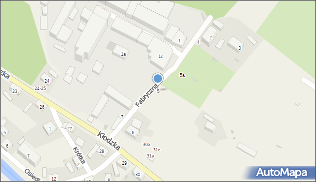 Ołdrzychowice Kłodzkie, Fabryczna, 5, mapa Ołdrzychowice Kłodzkie