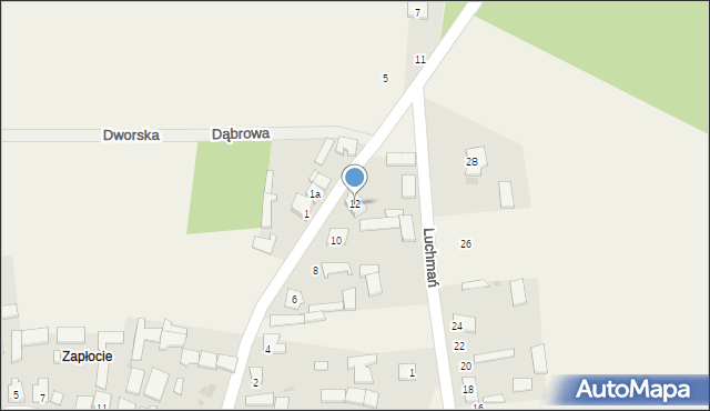 Olszamowice, Fałkowska, 12, mapa Olszamowice