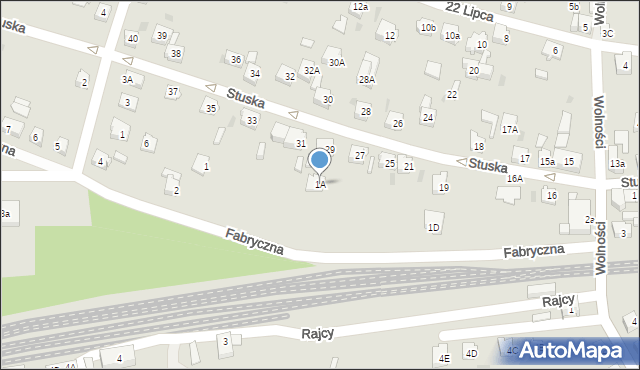 Orzesze, Fabryczna, 1A, mapa Orzesze