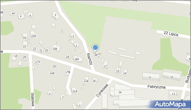 Orzesze, Fabryczna, 2A, mapa Orzesze