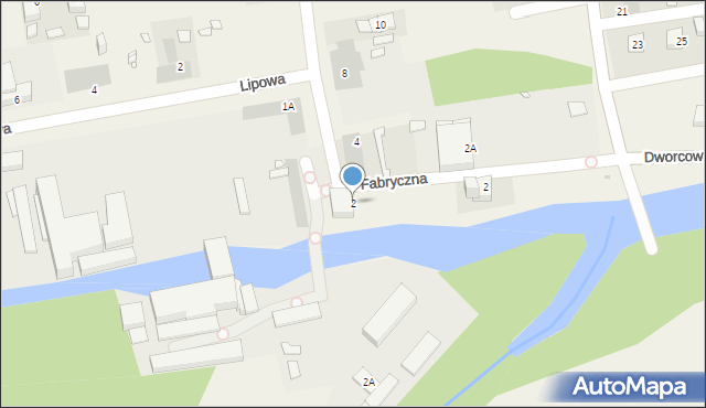 Osowiec, Fabryczna, 2, mapa Osowiec