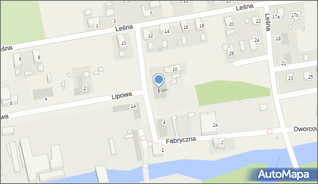 Osowiec, Fabryczna, 8, mapa Osowiec