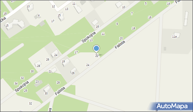 Osowiec, Falista, 22, mapa Osowiec