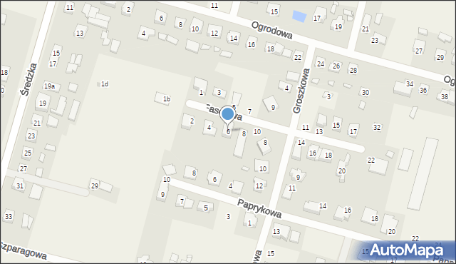 Paczkowo, Fasolowa, 6, mapa Paczkowo