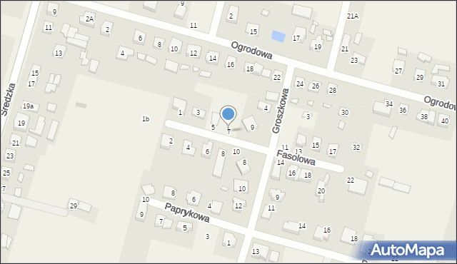 Paczkowo, Fasolowa, 7, mapa Paczkowo
