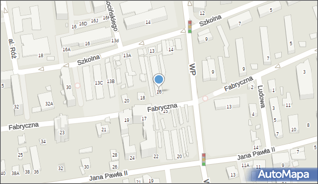 Piaseczno, Fabryczna, 16, mapa Piaseczno