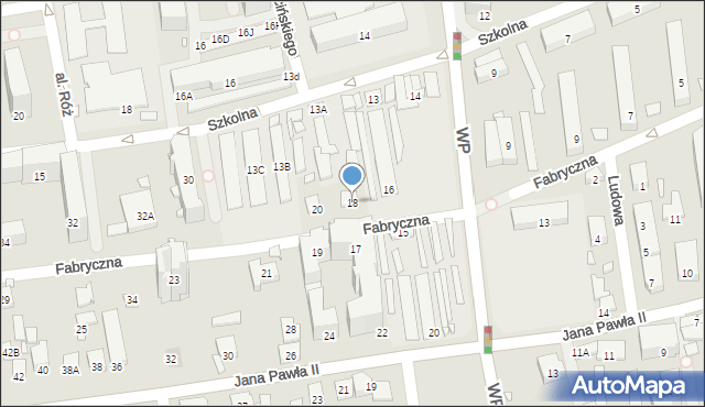 Piaseczno, Fabryczna, 18, mapa Piaseczno