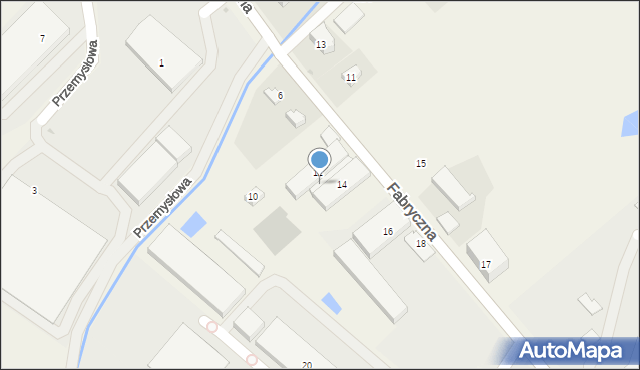 Pietrzykowice, Fabryczna, 1a, mapa Pietrzykowice