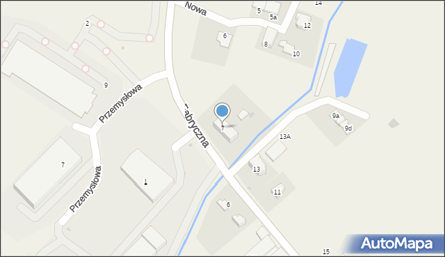 Pietrzykowice, Fabryczna, 7, mapa Pietrzykowice
