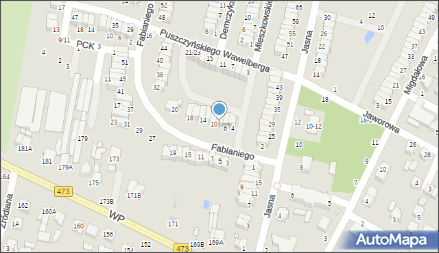 Piotrków Trybunalski, Fabianiego Józefa, 8, mapa Piotrków Trybunalski