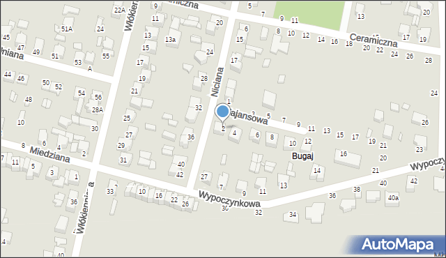 Piotrków Trybunalski, Fajansowa, 2, mapa Piotrków Trybunalski