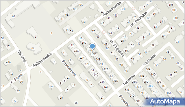 Plewiska, Fabianowska, 18D, mapa Plewiska