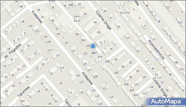 Plewiska, Fabianowska, 36F, mapa Plewiska