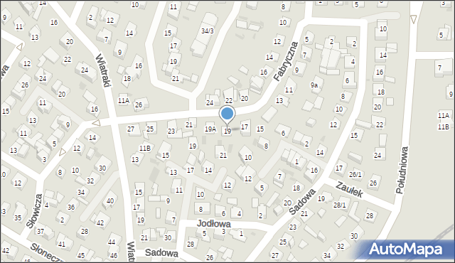 Płock, Fabryczna, 19, mapa Płock