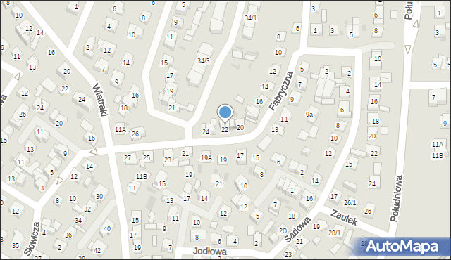 Płock, Fabryczna, 22, mapa Płock