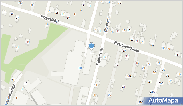 Poręba, Fabryczna, 11, mapa Poręba