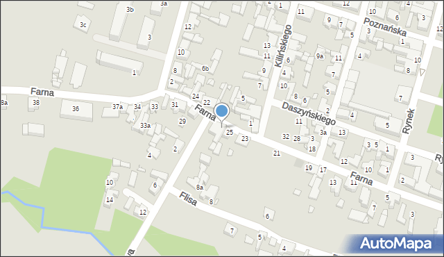 Pyzdry, Farna, 27, mapa Pyzdry