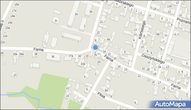 Pyzdry, Farna, 31, mapa Pyzdry