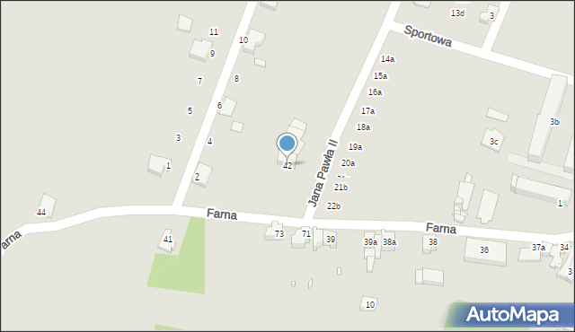 Pyzdry, Farna, 42, mapa Pyzdry