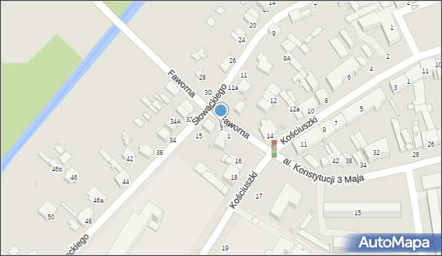 Rawa Mazowiecka, Faworna, 3, mapa Rawa Mazowiecka