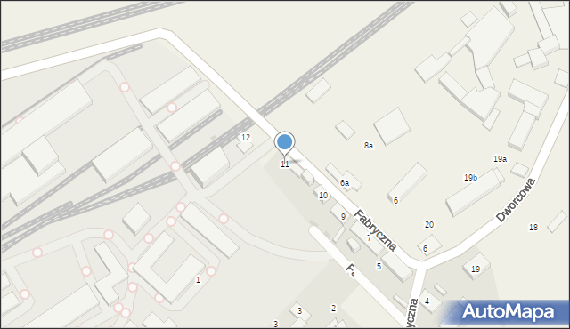 Rędziny, Fabryczna, 11, mapa Rędziny