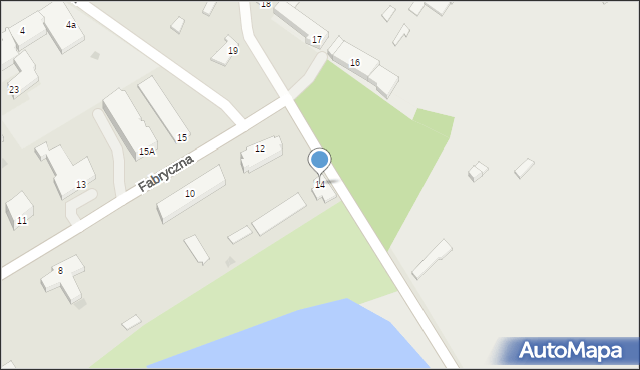 Rejowiec, Fabryczna, 14, mapa Rejowiec